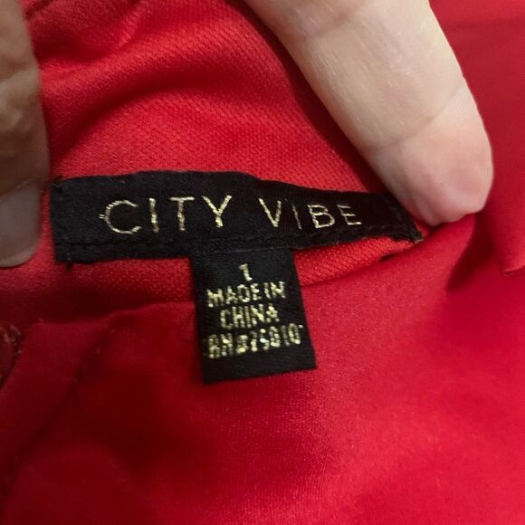 City Vibe‎ red mini party dress, size 1 - Picture 16 of 16